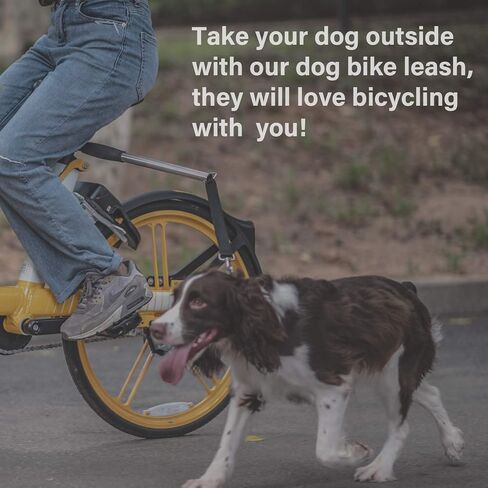 يونيكام زمام دراجة قابل للسحب، مقود دراجة بدون استخدام اليدين للكلاب الاليفة، مقود دراجة امن للكلاب مناسب للتمرين في الهواء الطلق، اساسيات تمشية الكلاب، سهل التركيب والازالة. in Kuwait