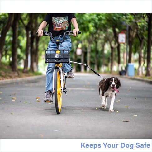 يونيكام زمام دراجة قابل للسحب، مقود دراجة بدون استخدام اليدين للكلاب الاليفة، مقود دراجة امن للكلاب مناسب للتمرين في الهواء الطلق، اساسيات تمشية الكلاب، سهل التركيب والازالة. in Kuwait
