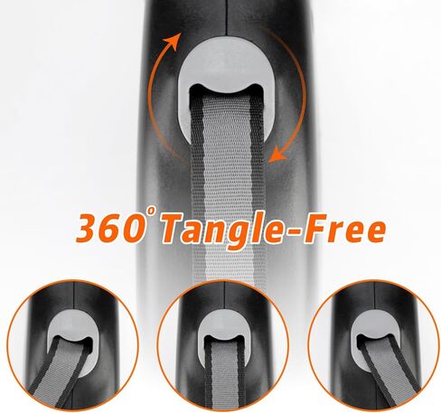 مقود الكلب القابل للسحب من EC.TEAK، مقود المشي للكلاب بطول 26 قدمًا للكلاب المتوسطة والكبيرة التي يصل وزنها إلى 110 رطل، زر واحد للكسر والقفل، شديد التحمل ولا يتشابك in Kuwait