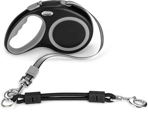 مقود الكلاب القابل للسحب بطول 26 قدمًا، مقود الكلاب شديد التحمل للكلاب التي يصل وزنها إلى 110 رطل، شريط نايلون قوي لا يتشابك، مكابح بيد واحدة، مثالي للكبح في حالات الطوارئ بمجرد اندفاع الكلب بقوة in Kuwait