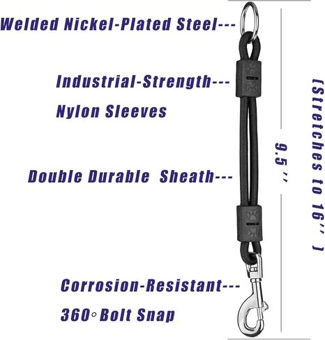 مقود الكلاب القابل للسحب بطول 26 قدمًا، مقود الكلاب شديد التحمل للكلاب التي يصل وزنها إلى 110 رطل، شريط نايلون قوي لا يتشابك، مكابح بيد واحدة، مثالي للكبح في حالات الطوارئ بمجرد اندفاع الكلب بقوة in Kuwait