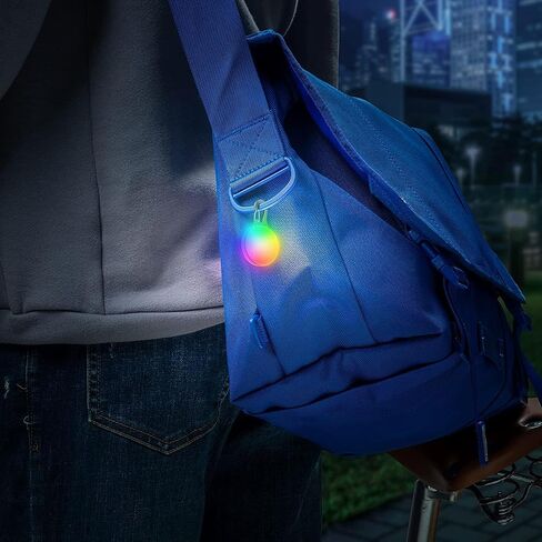 Nite Ize SpotLit XL ضوء حلقة تسلق قابل لإعادة الشحن - مشبك سلسلة مفاتيح مع ضوء LED - مشبك ضوء متغير اللون للياقات أو المفاتيح - قرص O Select in Saudi Arabia