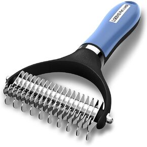 فرشاة ZofuRun للكلاب للتساقط، تساقط وإزالة الصبغة على الوجهين، فرشاة للعناية بالحيوانات الأليفة، فرشاة تنظيف القطط، مشط مشط للطبقة السفلية للكلاب والقطط in Kuwait