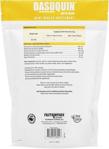 Nutramax Dasuquin MSM Joint Supplement for Large Dogs, Soft Chews, 150ct in Saudi Arabia