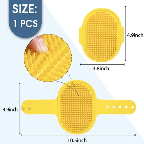 Dog Grooming Brush, Lilpep Pet Shampoo Bath Brush Soothing Massage Rubber Comb with Adjustable Ring Handle for Long Short Haired Dogs and Cats (Blue+Green, pack of 2) in Saudi Arabia