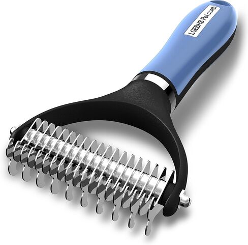 فرشاة ZofuRun للكلاب للتساقط، تساقط وإزالة الصبغة على الوجهين، فرشاة للعناية بالحيوانات الأليفة، فرشاة تنظيف القطط، مشط مشط للطبقة السفلية للكلاب والقطط in Kuwait