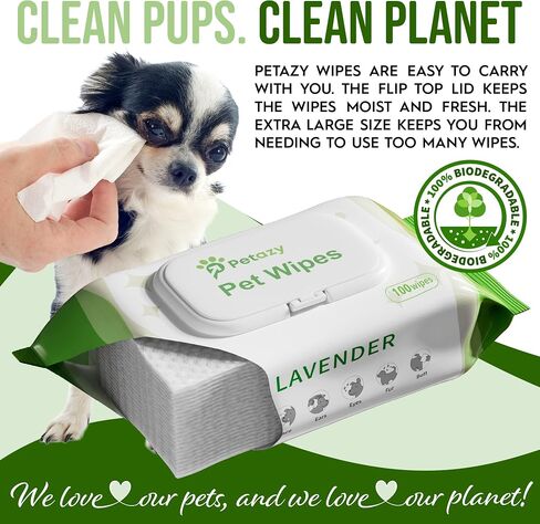 Dog Wipes for Paws and Butt Ears Eyes | Organic Pet Wipes for Dogs | Dog Wipes Cleaning Deodorizing | Extra Thick Paw Wipes for Dogs Cats Pets in Saudi Arabia