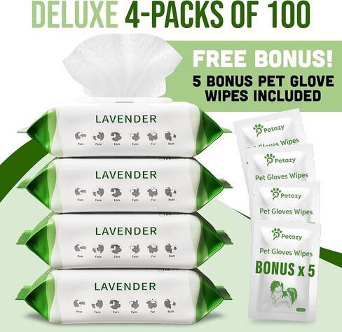Dog Wipes for Paws and Butt Ears Eyes | Organic Pet Wipes for Dogs | Dog Wipes Cleaning Deodorizing | Extra Thick Paw Wipes for Dogs Cats Pets in Saudi Arabia
