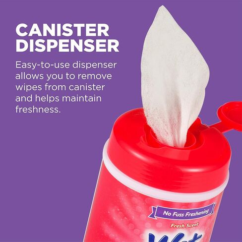 Wet Ones for Cats Freshening Wipes with Aloe Vera, Fresh Scent, 50 Count in Kuwait