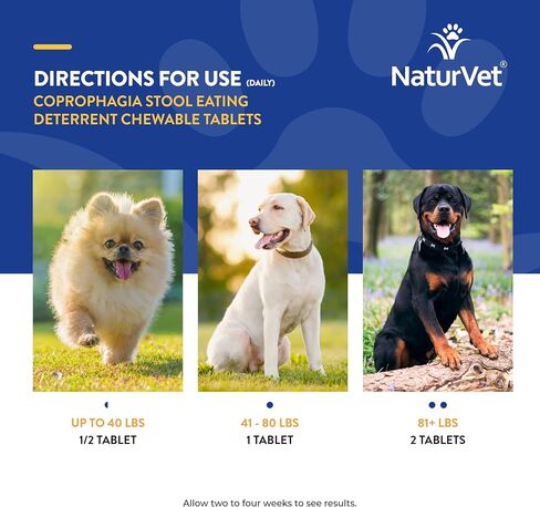 NaturVet Stool Eating Deterrent with Breath Aid for Dogs - 130 Soft Chews in Kuwait