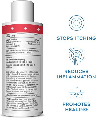 DOGSWELL Remedy + Recovery 0.5% Hydrocortisone Lotion for Dogs, 4 oz. (Packaging May Vary) in Saudi Arabia