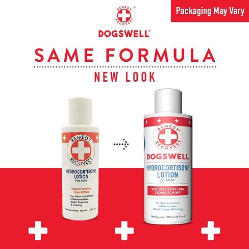 DOGSWELL Remedy + Recovery 0.5% Hydrocortisone Lotion for Dogs, 4 oz. (Packaging May Vary) in Saudi Arabia