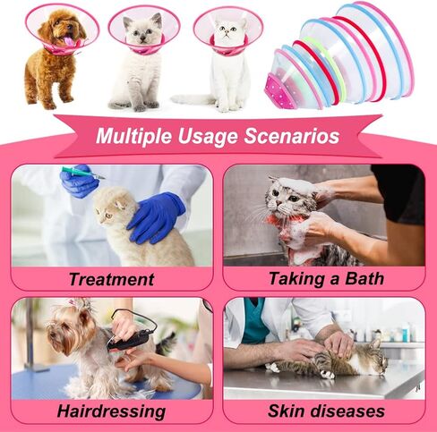 Vivifying Dog Cones for Small Dogs, Adjustable 5.7-8in Pet Cone, Lightweight Recovery Elizabethan Collar for Cats, Puppies and Mini Dogs (Blue) in Kuwait
