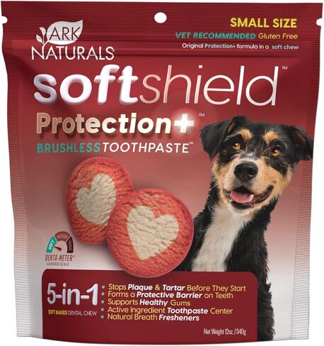 Ark Naturals Soft Shield Protection+ Brushless Toothpaste, Dog Dental Chews for Small Breeds, Stops Plaque and Tartar, Freshens Breath, 12oz, 1 Pack in Kuwait