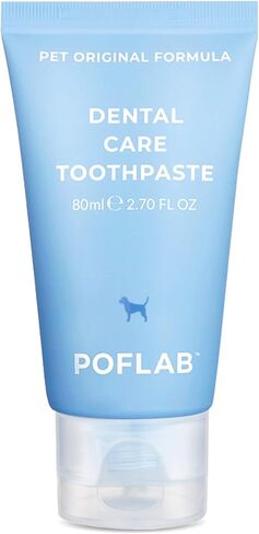 معجون أسنان للعناية بأسنان الحيوانات الأليفة من POFLAB - معجون أسنان طبيعي لصحة الفم للكلاب - يزيل البلاك وتراكم الجير - معجون أسنان القطط الآمن على المينا - يزيل رائحة الفم الكريهة in Kuwait