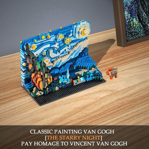 NeoLeo Painting Art Starry Night - الجدار العظيم الفريد ثلاثي الأبعاد، مجموعة فنية جدارية ثلاثية الأبعاد، قماش مؤطر للبالغين - NL7042 in Kuwait