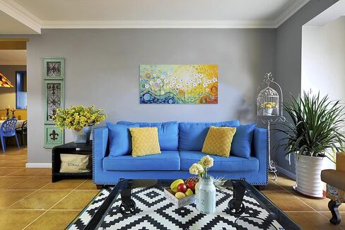 YHSKY ARTS White Flower Oil Paintings with Hand Painted Textured Modern Colorful Canvas Wall Art Contemporary Botanical Pictures Abstract Aesthetic Artwork for Living Room Bedroom Bathroom Decor in Kuwait