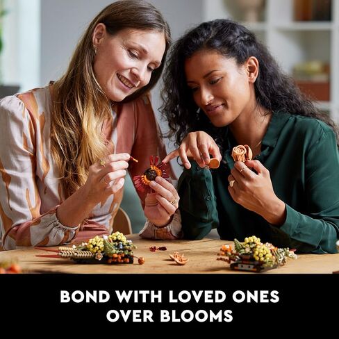 LEGO Icons Dried Flower Centerpiece 10314, Botanical Collection Crafts Set for Adults, Artificial Flowers with Rose and Gerbera, Table or Wall Decoration, Unique Home Décor Gift in Kuwait