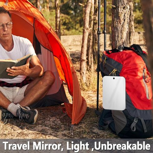 Larger Shower Mirror Fogless for Shaving Mirror for Shower,11x8 inch Than Original,Unbreakable Deluxe Plexiglass Makeup Mirror,Largest Bathroom Wall Hanging,Handheld Camping,Anti Fog Free Suction in Kuwait