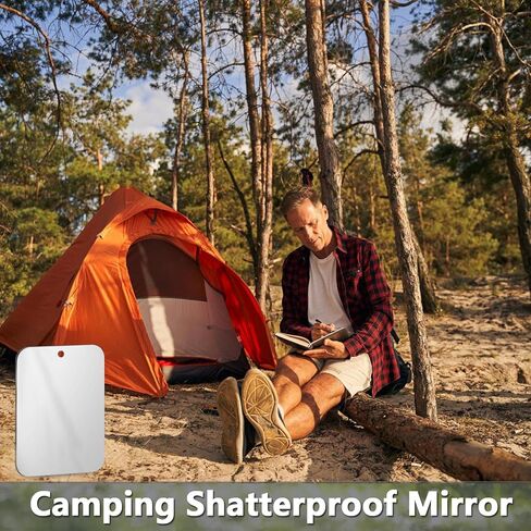 Larger Shower Mirror Fogless for Shaving Mirror for Shower,11x8 inch Than Original,Unbreakable Deluxe Plexiglass Makeup Mirror,Largest Bathroom Wall Hanging,Handheld Camping,Anti Fog Free Suction in Kuwait