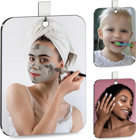 Larger Shower Mirror Fogless for Shaving Mirror for Shower,11x8 inch Than Original,Unbreakable Deluxe Plexiglass Makeup Mirror,Largest Bathroom Wall Hanging,Handheld Camping,Anti Fog Free Suction in Kuwait