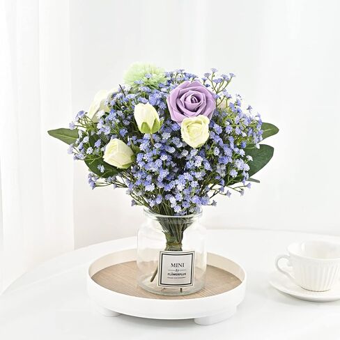 Yastouay Babys Breath Artificial Flowers, 6Pcs Fake White Babys Breath Flowers Artificial Bulk, Real Touch Faux Babies Breath Gypsophila Bouquet for Wedding Floral Arrangement Party Decor in Kuwait