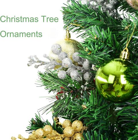 DearHouse 14 Pack Christmas Glitter Berries Stems, 7.8Inch Artificial Christmas Picks for Christmas Tree Ornaments, DIY Xmas Wreath, Crafts, Holiday and Home Decor (Light Blue) in Kuwait