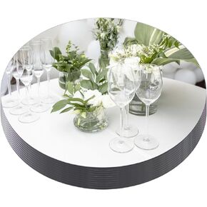 Mymonfif 12" Mirror Centerpieces, Set of 12 Round Mirrors for Centerpieces, 2mm Glass Mirror Plates, Mirror Tray, for Wedding Table, Party Decorations, Candle Plate Set, Craft, Christmas Decorations