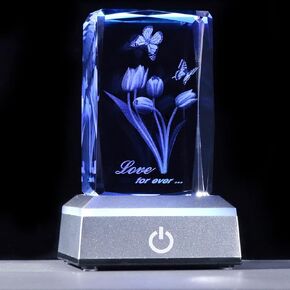 YWHL 3D منقوشة كريستال روز أنا أحبك هدايا لها ذكرى رومانسية عيد الحب هدية لصديقة زوجة عيد الأم هدايا عيد الميلاد لأمي النساء in Kuwait