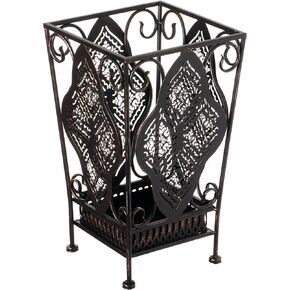Dualplex Umbrella Holder Umbrella Stand Rack Super Quality Metal Entry Hallway Décor Removable Drip Tray for Home Office Holds Umbrellas Canes Walking Sticks Best Gift 16" Tall (Wallside, Antique) in Kuwait
