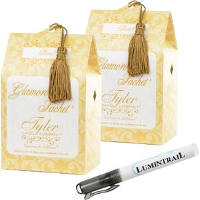 Tyler High Maintenance Dryer Sachets, 4 Glamorous Reusable Dryer Sachets Each Pack, 2 Pack, Home, or Personal Sachet, Bundle with a Lumintrail Stain Remover Pen