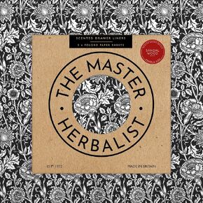 The Master Herbalist Sandalwood Scented Drawer Liners in a Black William Morris Design | Pack of 5 Folded Sheets | Contains Sandalwood Essential Oils | Made in The UK. in Kuwait