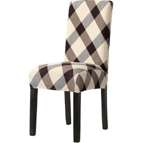 Tulya Dining Chair Covers Set of 4, Stretch Parsons Chair Slipcovers Super Fit Spandex Removable Washable Kitchen Chair Protector Cover Removable Seat Protector for Home or Party in Saudi Arabia