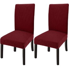 GoodtoU Chair Covers for Dining Room Set of 2, Stretch Parson Chair Slipcover Removable Washable Chair Protector for Home/Restaurant/Banquet,Funda Para Sillas de Comedor(Black, Set of 2) in Kuwait