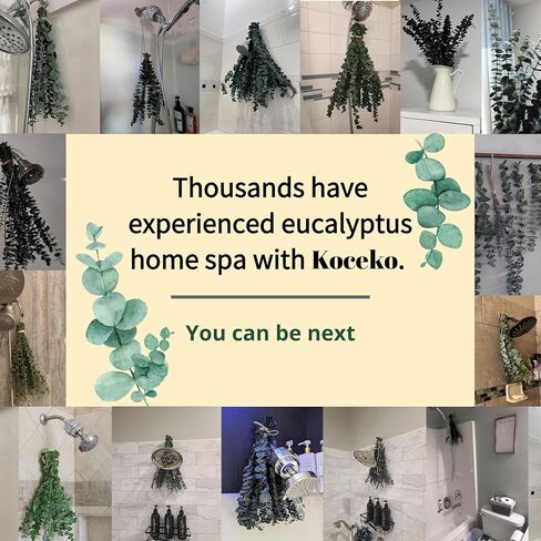 8 قطع من حزم الاوكالبتوس المجففة للاستحمام - 17 انش سيقان الاوكالبتوس الحقيقية، فروع الاوكالبتوس الطازجة المعلقة، ترتيب الزهور الاصطناعية، ديكور مزهرية الزفاف والمنزل والمنتجعات الصحية in Kuwait