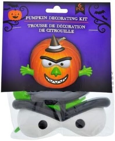 مجموعة نحت اليقطين للهالوين مكونة من 4 قطع من صن شاين سبوت، مجموعة تزيين اليقطين للاطفال، ادوات وانماط نحت اليقطين in Kuwait