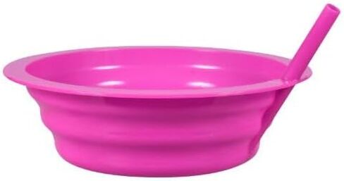 Sunshine's Spot, LLC Colorful Plastic Bowls with Straw that is Built In, 7.5 in. in Kuwait