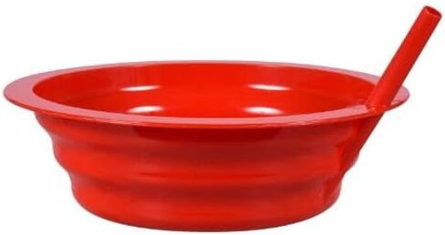 Sunshine's Spot, LLC Colorful Plastic Bowls with Straw that is Built In, 7.5 in. in Kuwait