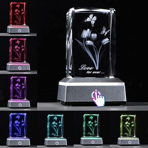 YWHL 3D منقوشة كريستال روز أنا أحبك هدايا لها ذكرى رومانسية عيد الحب هدية لصديقة زوجة عيد الأم هدايا عيد الميلاد لأمي النساء in Kuwait