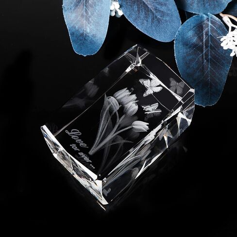 YWHL 3D منقوشة كريستال روز أنا أحبك هدايا لها ذكرى رومانسية عيد الحب هدية لصديقة زوجة عيد الأم هدايا عيد الميلاد لأمي النساء in Kuwait