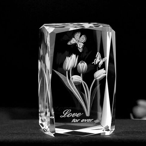 YWHL 3D منقوشة كريستال روز أنا أحبك هدايا لها ذكرى رومانسية عيد الحب هدية لصديقة زوجة عيد الأم هدايا عيد الميلاد لأمي النساء in Kuwait