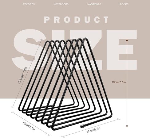 BLELEYLL 2PCS Vinyl Record Storage Rack，14-slot Metal Magazine Book Album Display Shelf,Vinyl Records Holder,Record Rack，Vinyl Record Organizer,Vinyl Holder Stand，Record Holder for Albums. in Kuwait