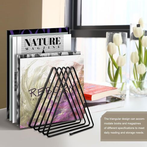 BLELEYLL 2PCS Vinyl Record Storage Rack，14-slot Metal Magazine Book Album Display Shelf,Vinyl Records Holder,Record Rack，Vinyl Record Organizer,Vinyl Holder Stand，Record Holder for Albums. in Kuwait