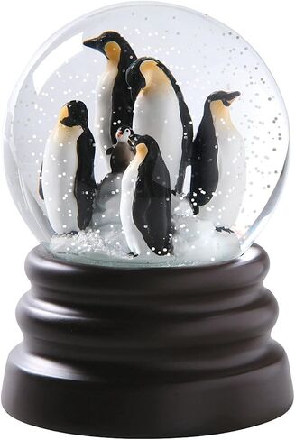 WHAT ON EARTH Musical Snow Globe - Adorable Penguin Figurines Snowglobe, Wind Up Christmas Water Globe Plays Let It Snow in Saudi Arabia