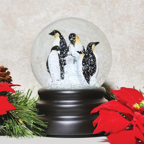 WHAT ON EARTH Musical Snow Globe - Adorable Penguin Figurines Snowglobe, Wind Up Christmas Water Globe Plays Let It Snow in Saudi Arabia