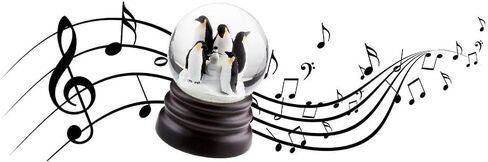 WHAT ON EARTH Musical Snow Globe - Adorable Penguin Figurines Snowglobe, Wind Up Christmas Water Globe Plays Let It Snow in Saudi Arabia