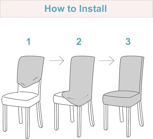 خيار آخر لكراسي الطعام مجموعات غطاء كرسي غرفة الطعام غطاء كرسي بارسون قابل للإزالة غطاء كرسي قابل للغسل للمطبخ (وردي اللوتس، 2) in Kuwait