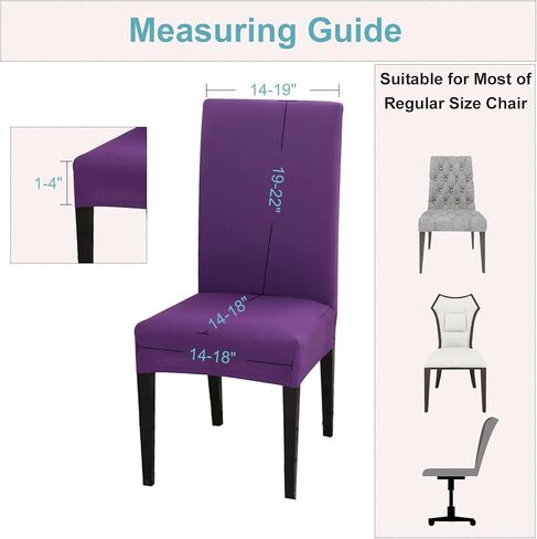 خيار آخر لكراسي الطعام مجموعات غطاء كرسي غرفة الطعام غطاء كرسي بارسون قابل للإزالة غطاء كرسي قابل للغسل للمطبخ (وردي اللوتس، 2) in Kuwait