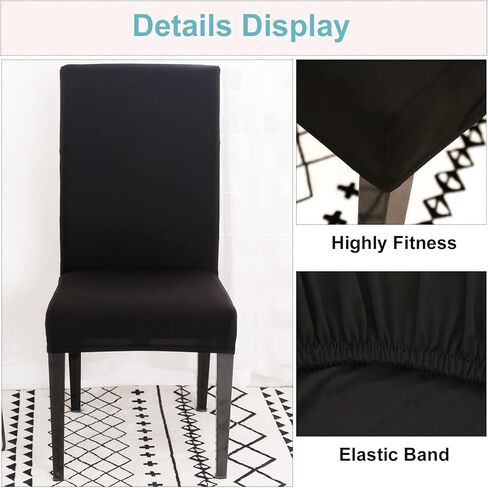 خيار آخر لكراسي الطعام مجموعات غطاء كرسي غرفة الطعام غطاء كرسي بارسون قابل للإزالة غطاء كرسي قابل للغسل للمطبخ (وردي اللوتس، 2) in Kuwait