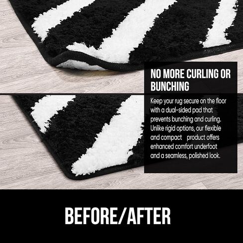 JEEREE Gripper for Rug 12 Pack - Dual Sided Anti Curling Rug Tape Rug Stickers Non Slip Washable Carpet Tapes Rug Corner Grippers for Area Rugs and Tile in Saudi Arabia